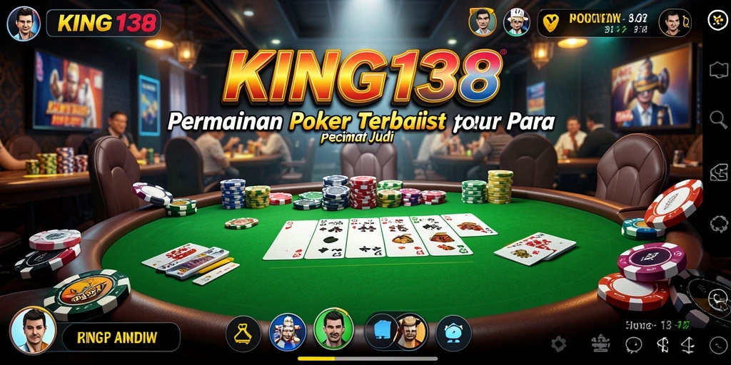 Tampilan gameplay poker yang seru dan kompetitif di KING138.