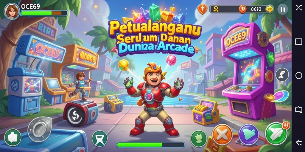 Tampilan menarik gameplay OCE69 dalam dunia Arcade.