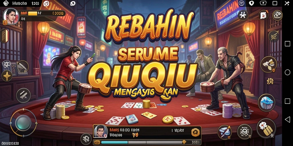 Tampilan gameplay QiuQiu yang seru dan kompetitif.